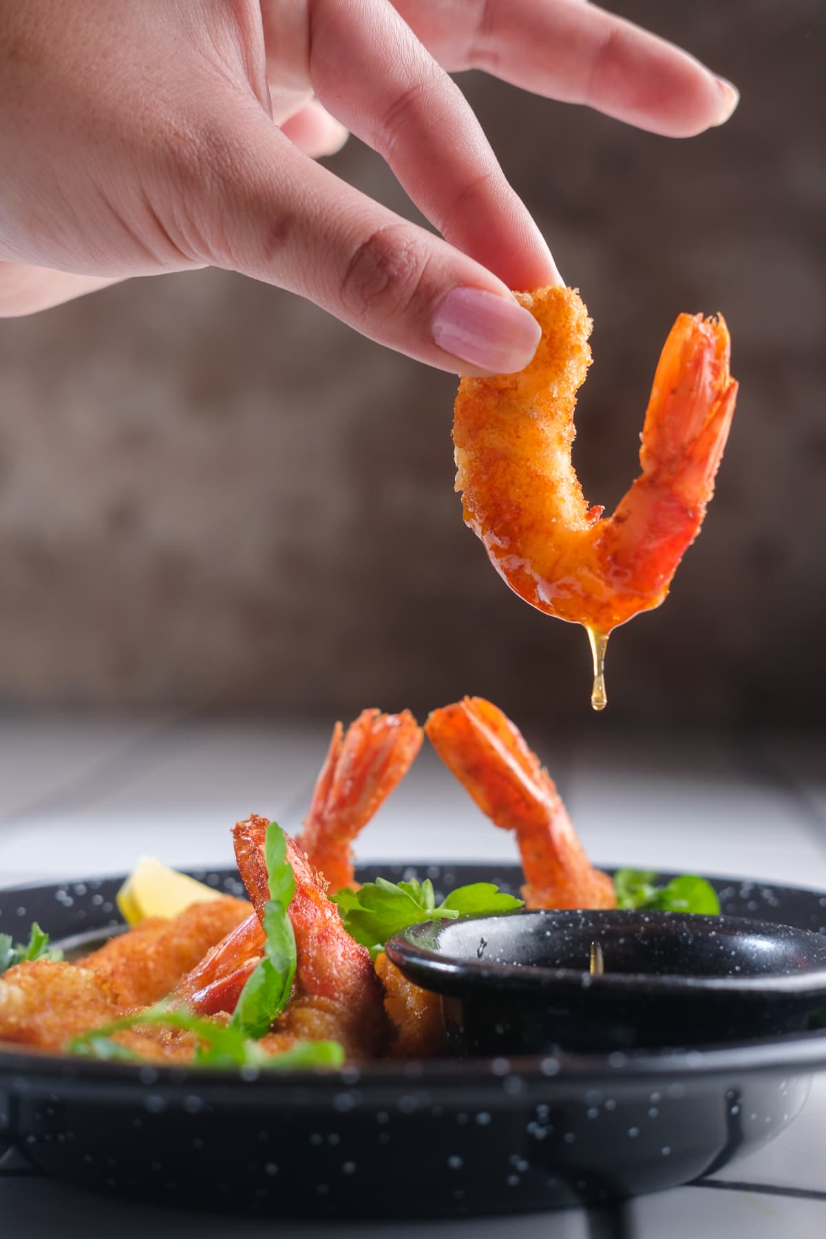 Langostinos rebozados