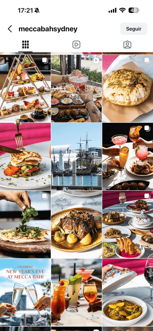 Instagram feed de Mecca Bah Sydney